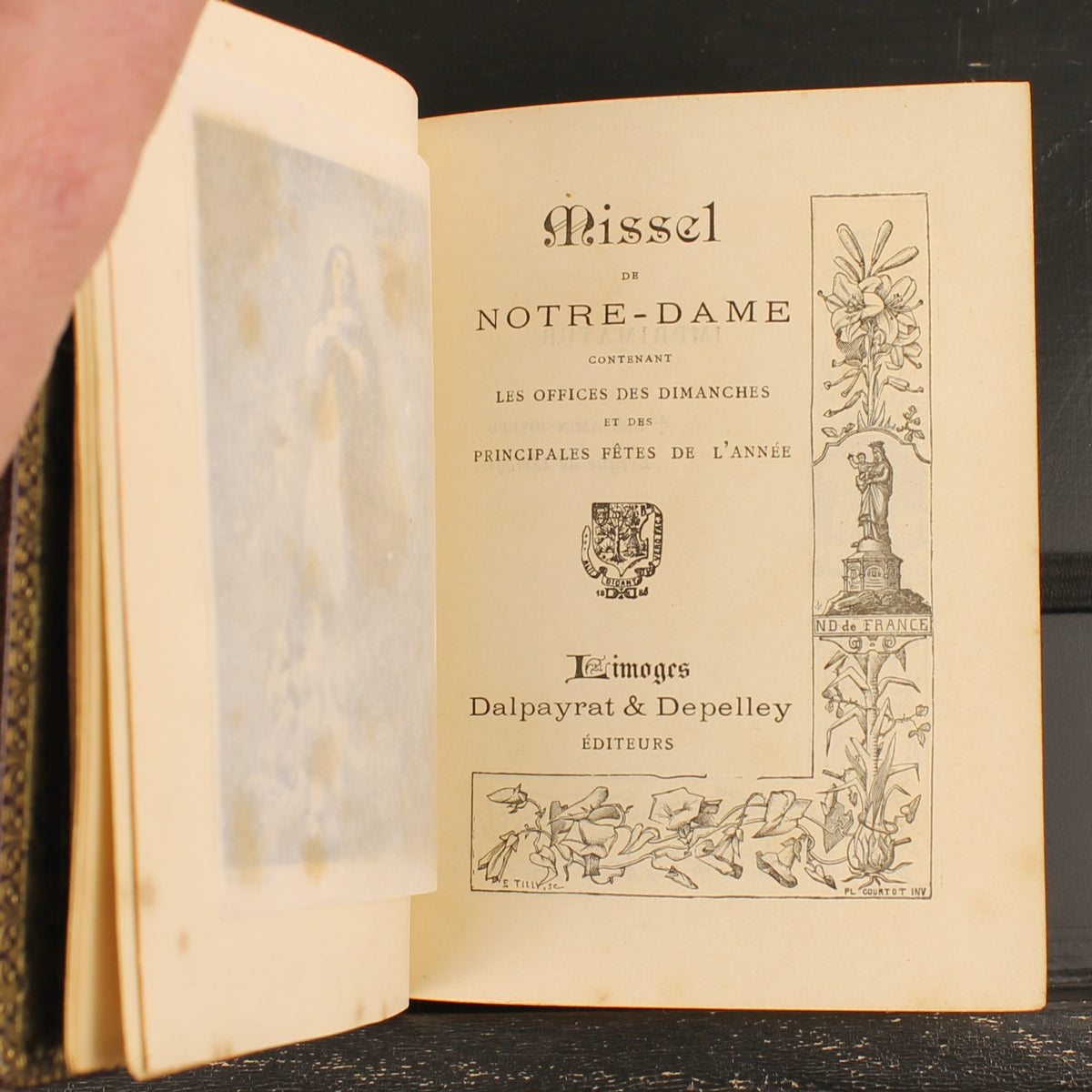 Missel de Notre-Dame | Luxe Leren Band | Antiek Frans Missaal 1891