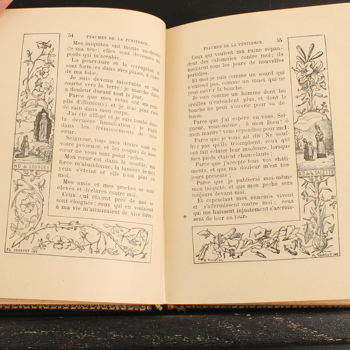 Missale von Notre-Dame | Luxuriöser Ledereinband | Antikes französisches Messbuch 1891
