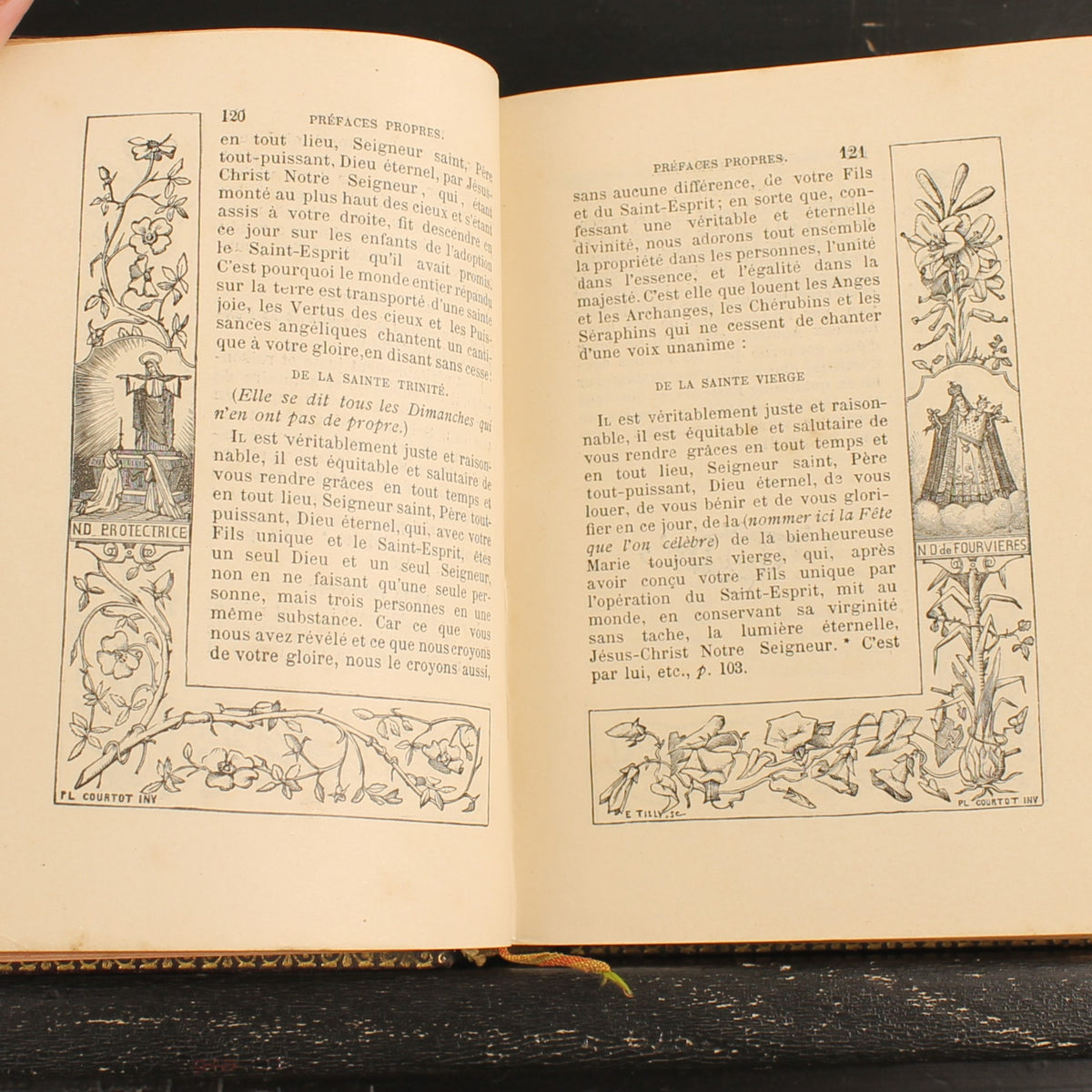 Missale von Notre-Dame | Luxuriöser Ledereinband | Antikes französisches Messbuch 1891