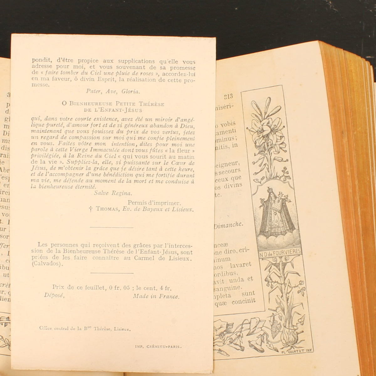 Missale von Notre-Dame | Luxuriöser Ledereinband | Antikes französisches Messbuch 1891