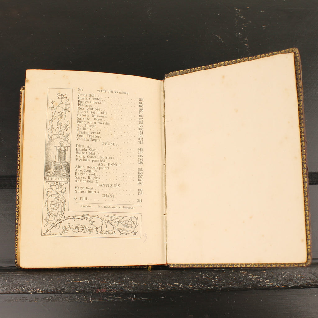 Missale von Notre-Dame | Luxuriöser Ledereinband | Antikes französisches Messbuch 1891