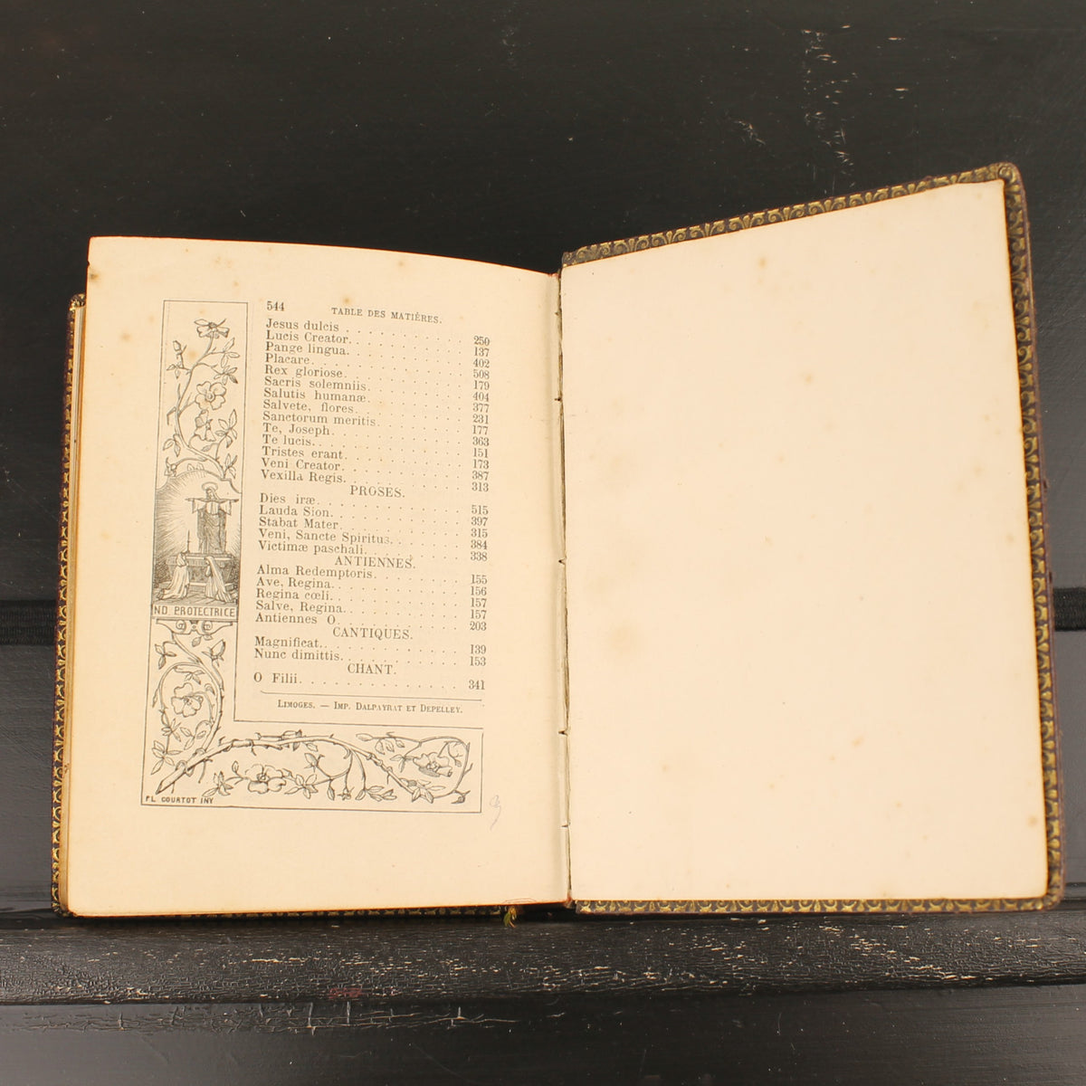 Missale von Notre-Dame | Luxuriöser Ledereinband | Antikes französisches Messbuch 1891