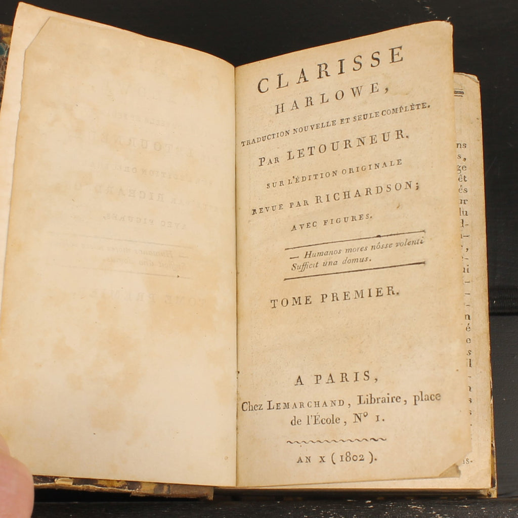 Clarisse Harlowe de Samuel Richardson | 3 volumes | Paris 1802