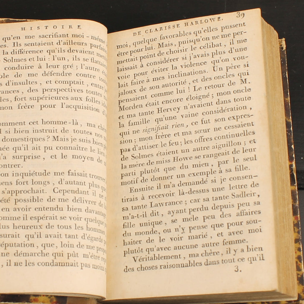 Clarisse Harlowe de Samuel Richardson | 3 volumes | Paris 1802