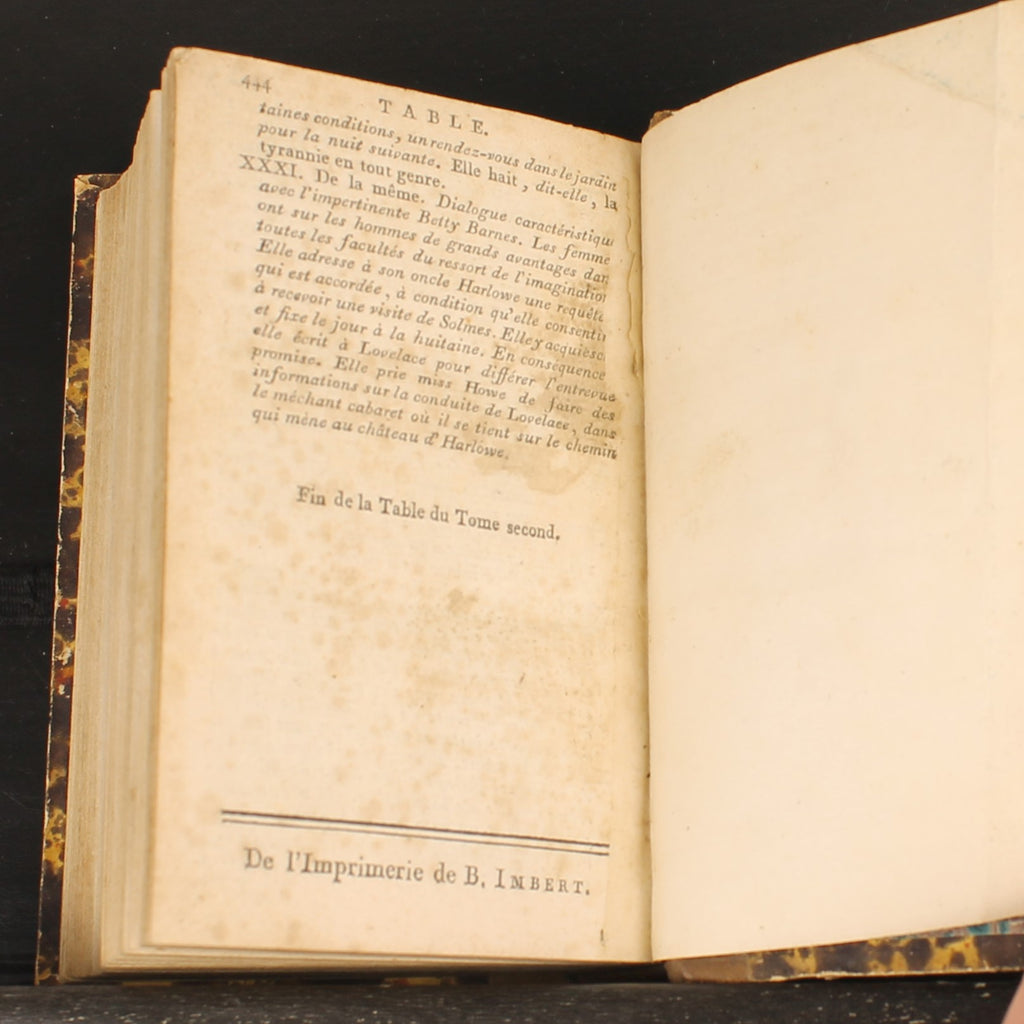 Clarisse Harlowe de Samuel Richardson | 3 volumes | Paris 1802