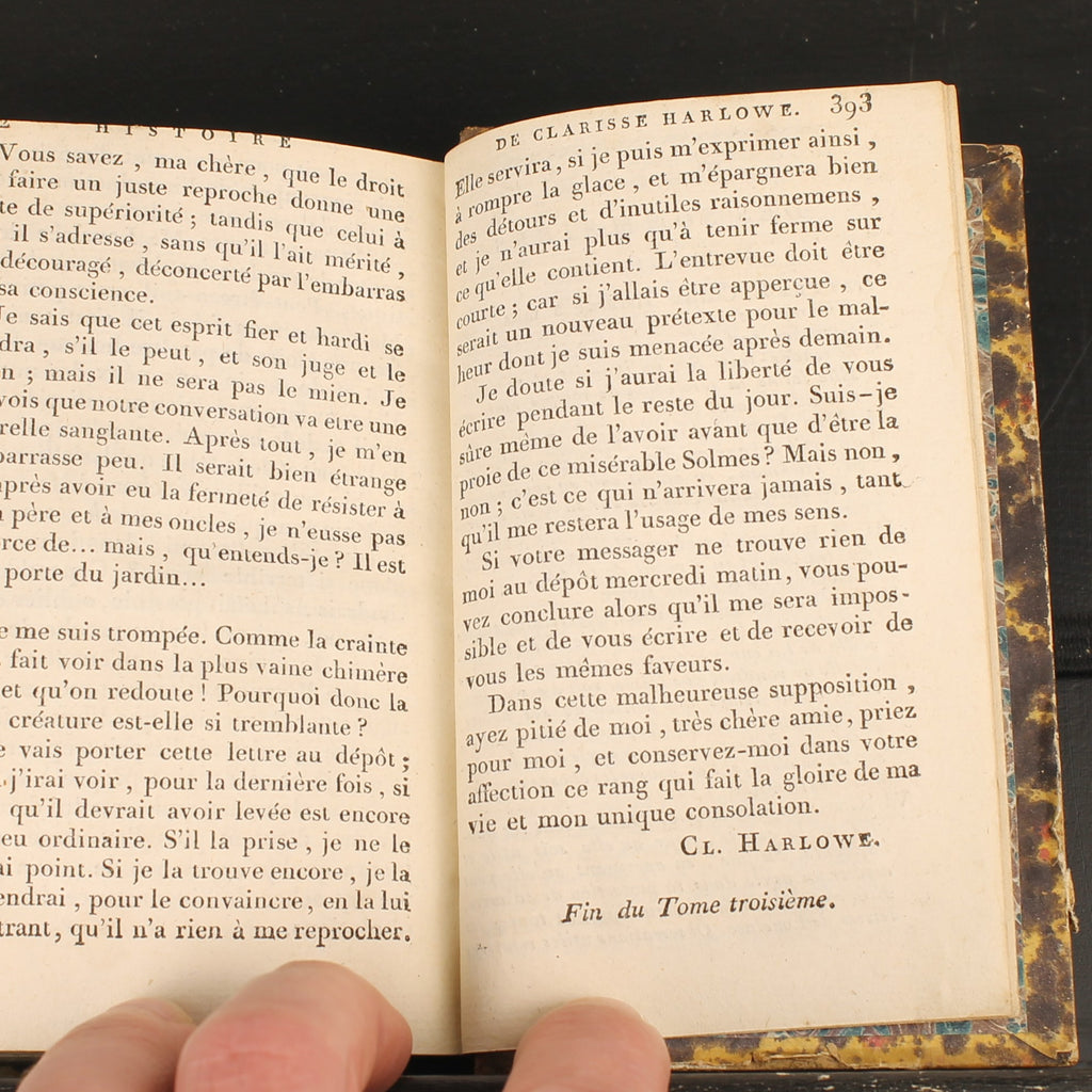 Clarisse Harlowe de Samuel Richardson | 3 volumes | Paris 1802