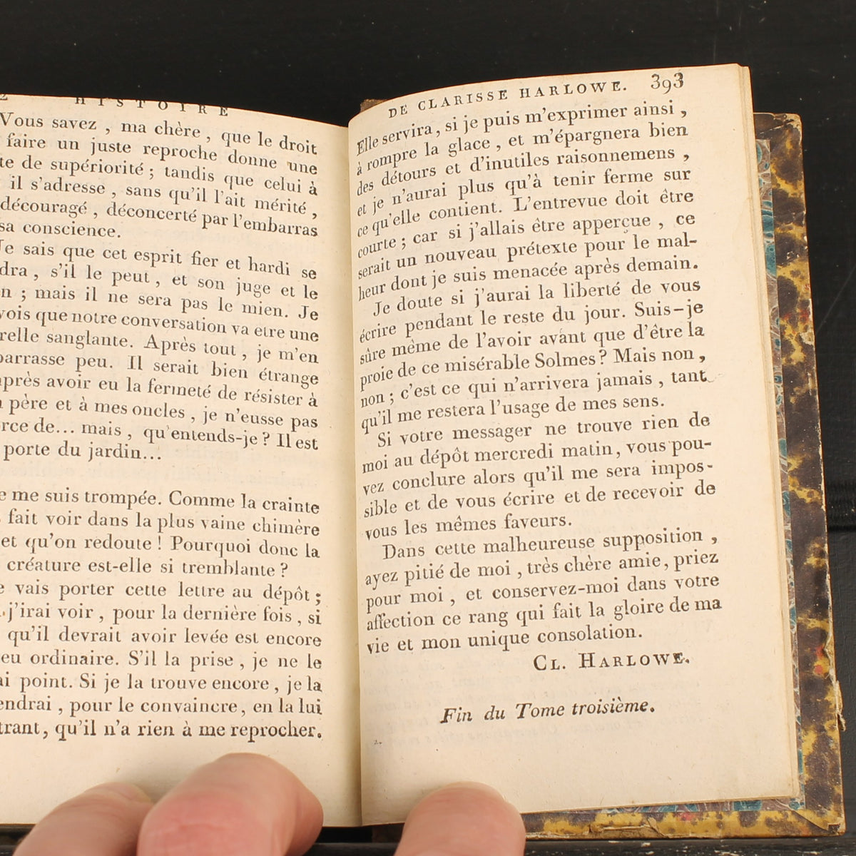 Clarisse Harlowe de Samuel Richardson | 3 volumes | Paris 1802