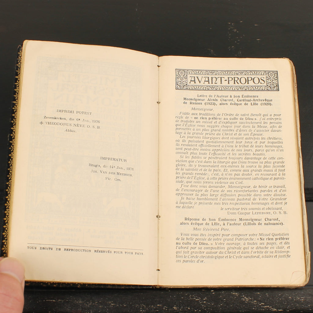 Roman Vesperal Missal - Dom Gaspar Lefebvre - Bruges 1937