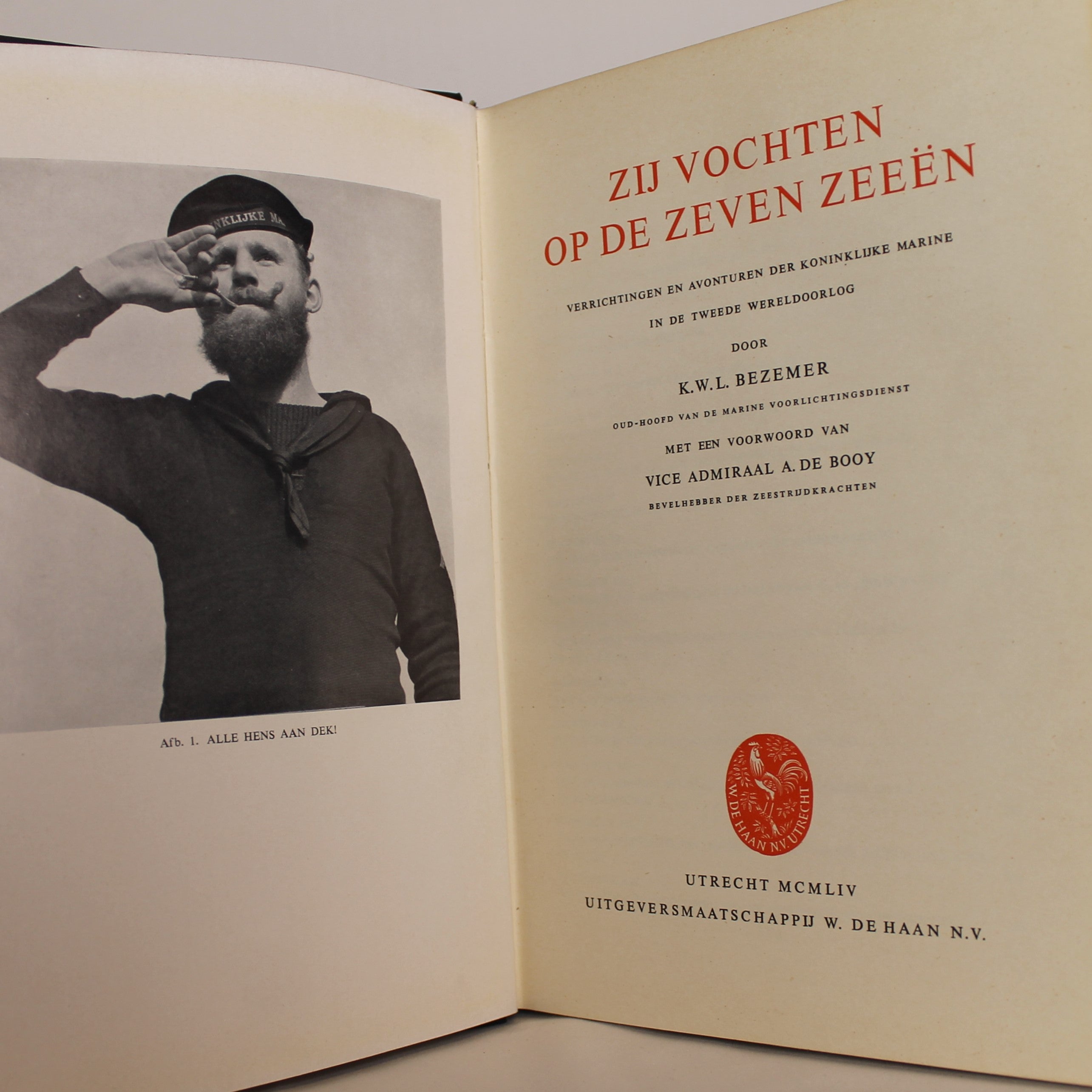 WWII Naval Book 1944 – They Fought on the Seven Seas – K.W.L. Bezemer – Original edition