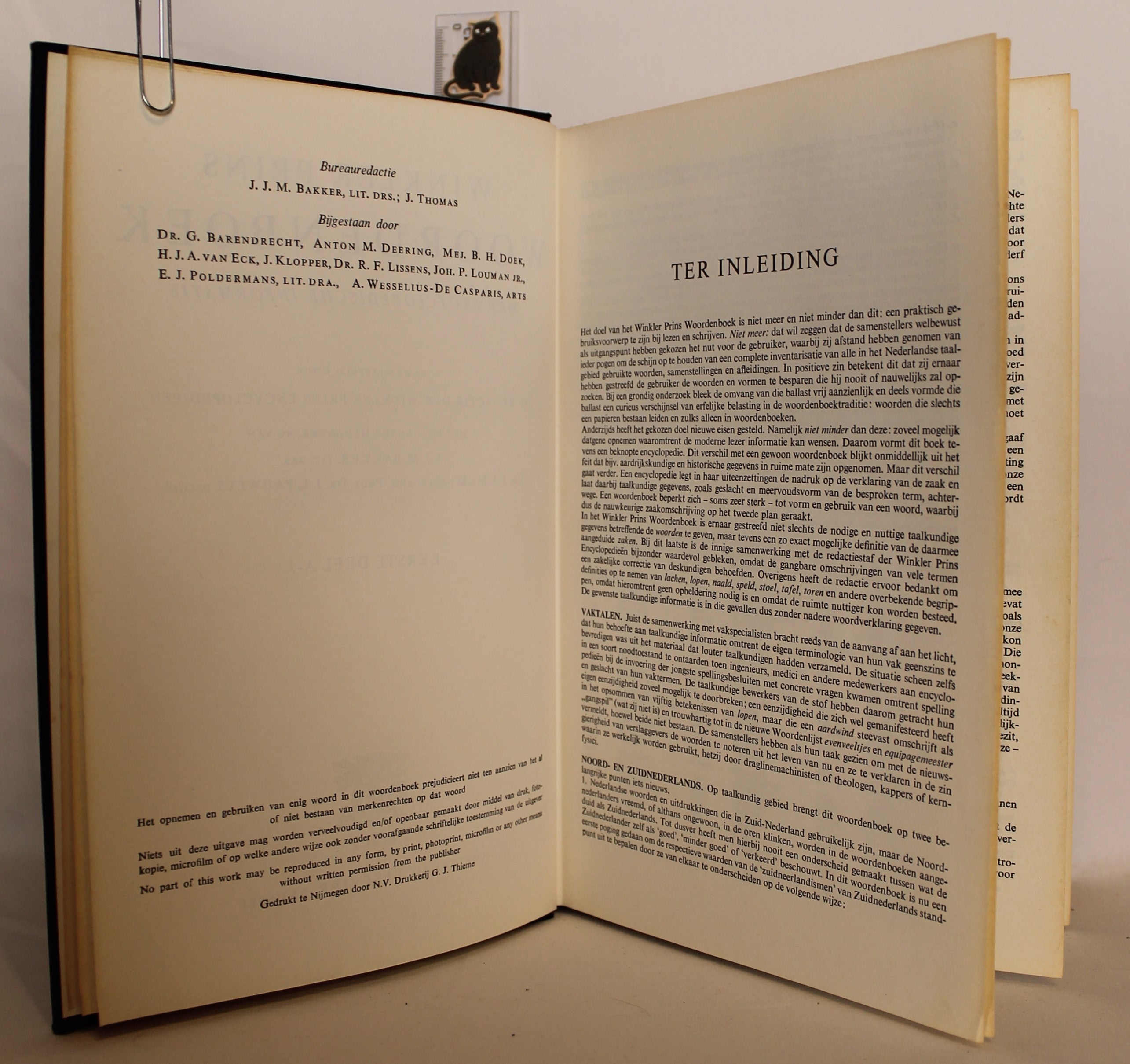 Winkler Prins Woordenboek A–J (1959) – Luxueuse reliure en toile, Elsevier