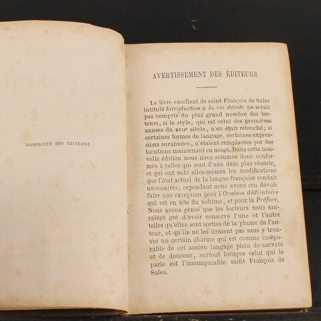 Introduction à la vie dévote | François de Sales | Tours 1877